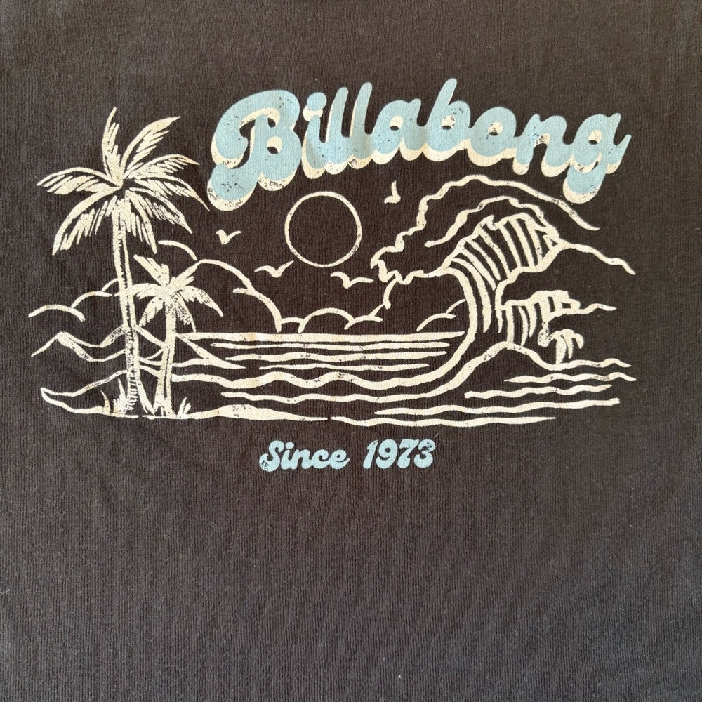 Billabong Black Beachy Graphic Tank Top